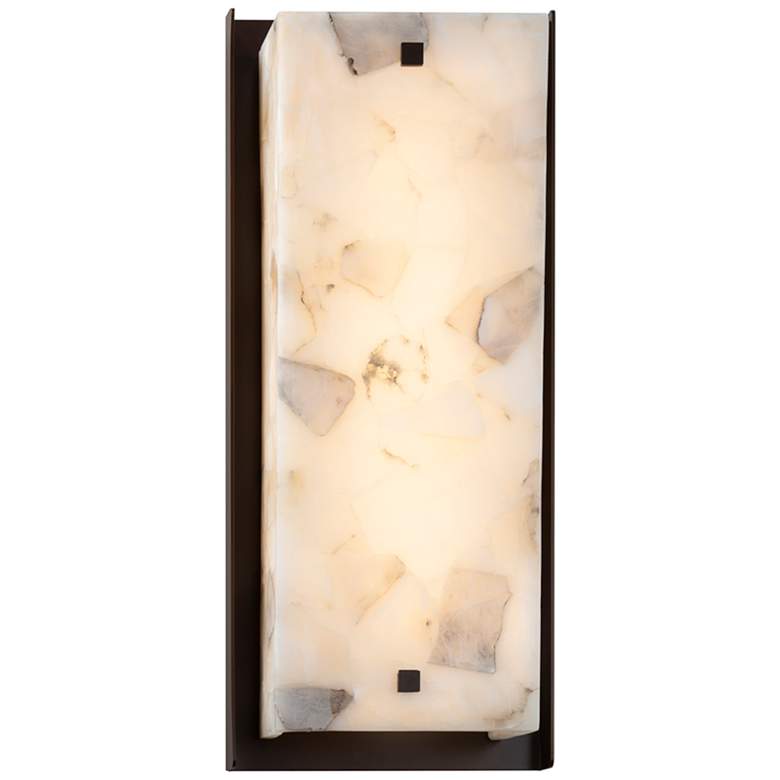 Image 1 Alabaster Rocks Carmel 16" High Dark Bronze LED Outdoor Wall Light