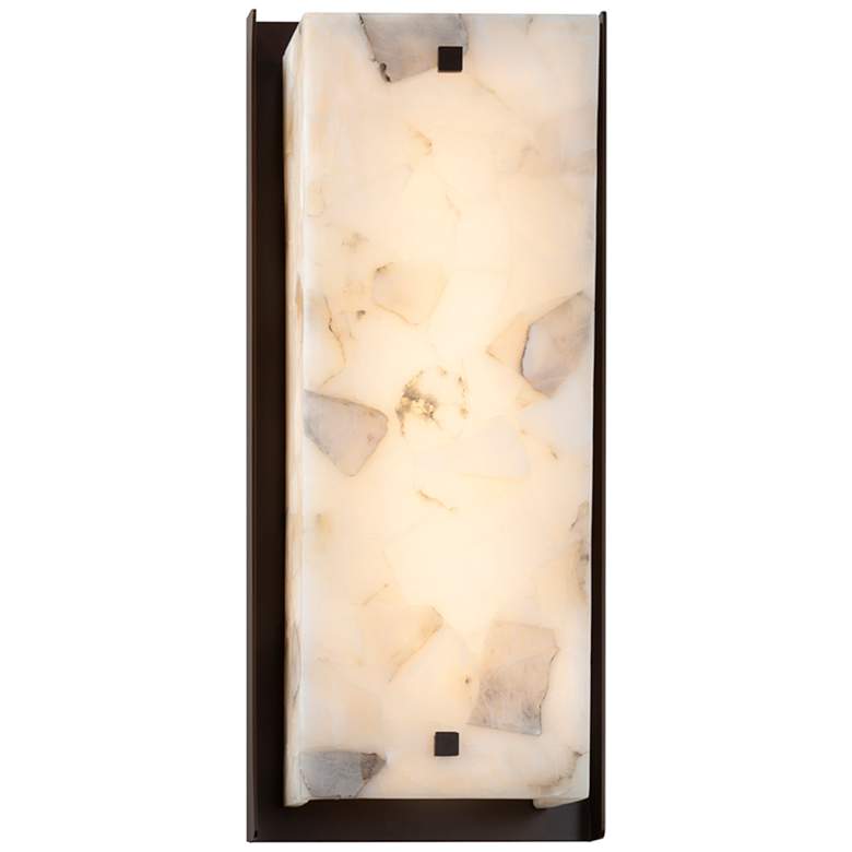 Image 1 Alabaster Rocks Carmel 16 inch High Dark Bronze LED Outdoor Wall Light