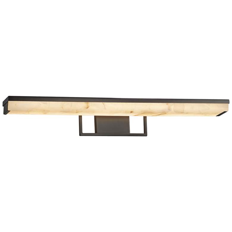 Image 1 Alabaster Rocks Elevate 30 inch Wide Matte Black LED Bath Light