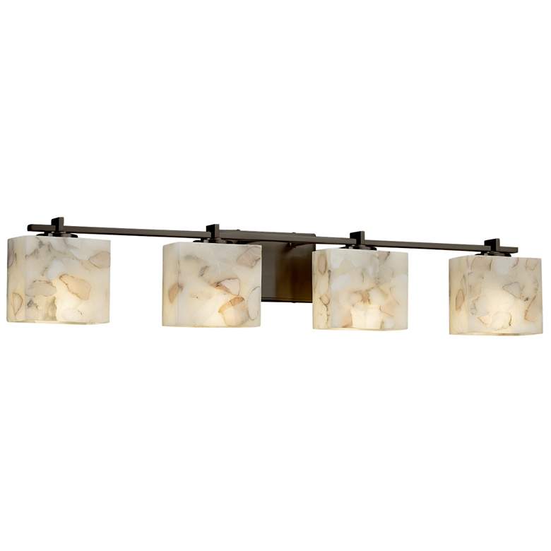 Image 1 Alabaster Rocks! - Era 4-Light LED Rectangular Bath Bar - Bronze