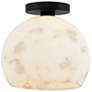 3_Alabaster Rocks! Globe 10" Wide Matte Black Ceiling Light