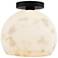 Alabaster Rocks! Globe 10" Wide Matte Black Ceiling Light
