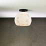 2_Alabaster Rocks! Globe 10" Wide Matte Black Ceiling Light