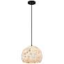 2_Alabaster Rocks! Globe 10" Wide Matte Black Mini Pendant