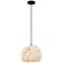 Alabaster Rocks! Globe 10" Wide Matte Black Mini Pendant