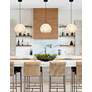 3_Alabaster Rocks! Globe 10" Wide Matte Black Mini Pendant more views