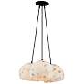 2_Alabaster Rocks! Globe 21.5" Wide 3-Light Matte Black Cluster Pendant