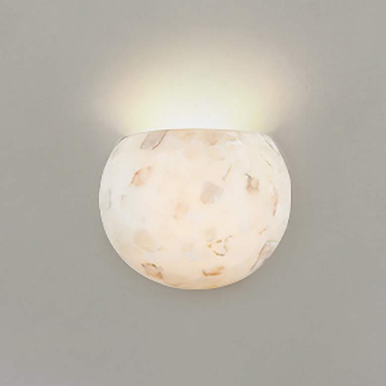 Image 1 Alabaster Rocks! Globe 8" High ADA Wall Sconce