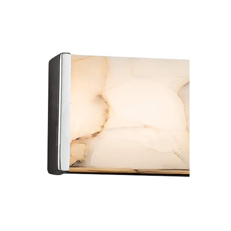Image 3 Alabaster Rocks! Latitude 18 1/2"W Chrome LED Bath Light more views