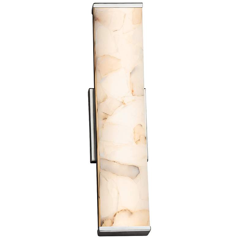 Image 4 Alabaster Rocks! Latitude 18 1/2"W Chrome LED Bath Light more views