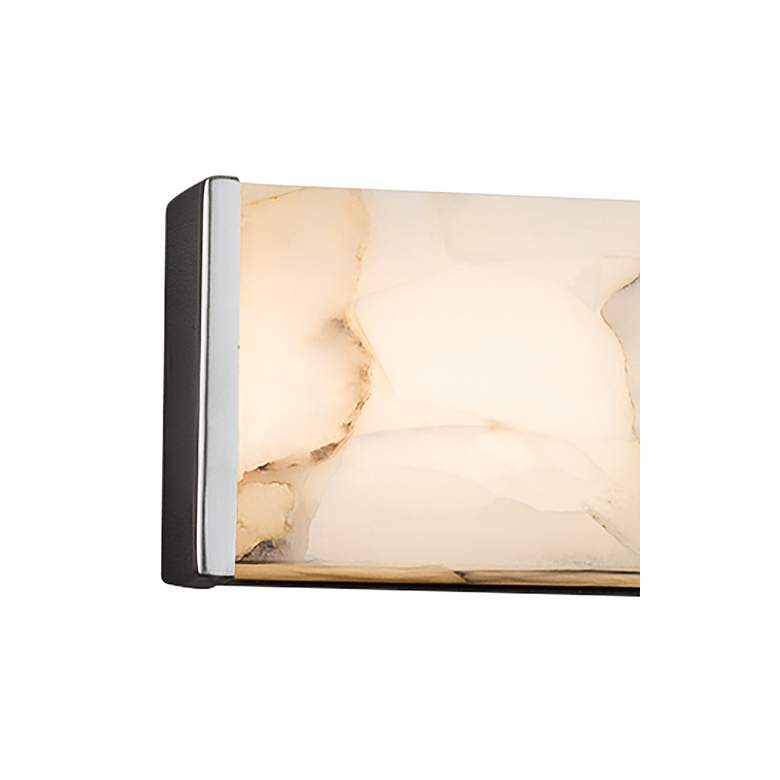 Image 3 Alabaster Rocks! Latitude 18 1/2"W Nickel LED Bath Light more views