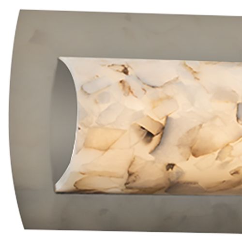 Image 2 Alabaster Rocks!™ Lineate 21 1/2"W Nickel LED Bath Light more views