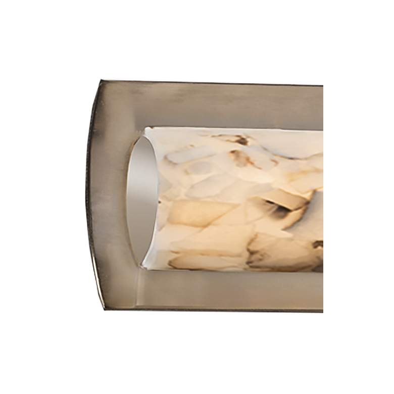 Image 2 Alabaster Rocks! Lineate 30" Wide Brushed Nickel LED Bath Light more views