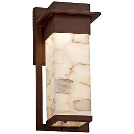 Image1 of Alabaster Rocks! Pacific 12" High Bronze LED Outdoor Wall Light