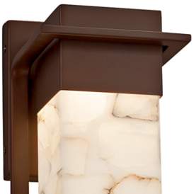 Image2 of Alabaster Rocks! Pacific 12" High Bronze LED Outdoor Wall Light more views