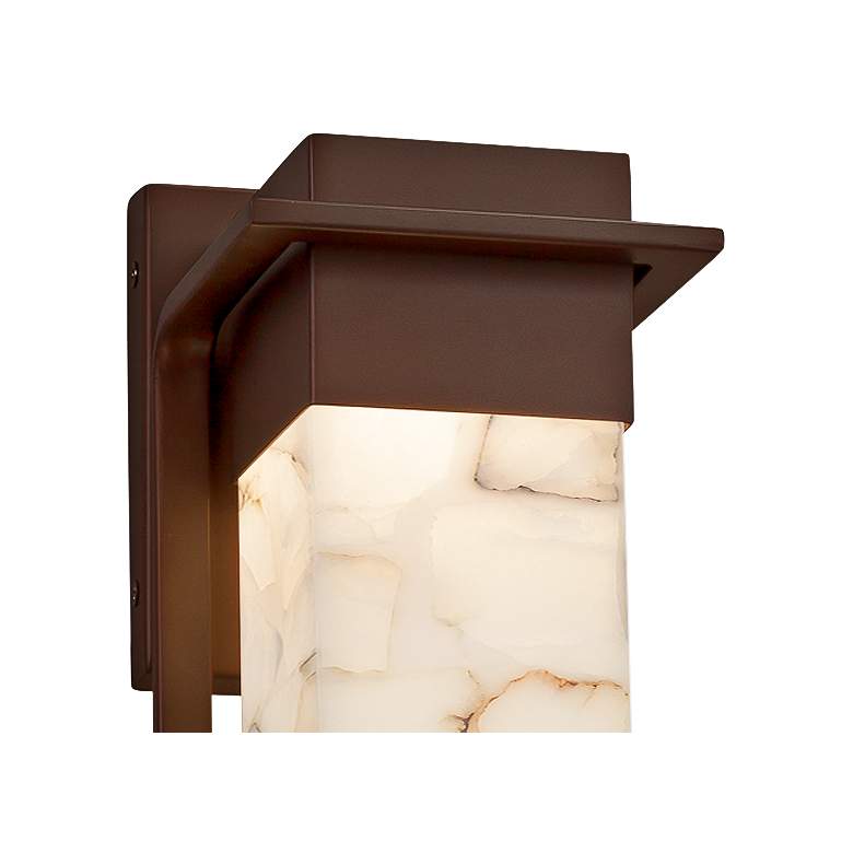 Image 2 Alabaster Rocks! Pacific 12 inch High Bronze LED Outdoor Wall Light more views