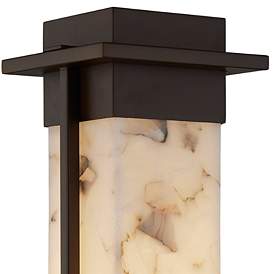 Image2 of Alabaster Rocks Pacific 7" Wide Dark Bronze LED Outdoor Post Light more views
