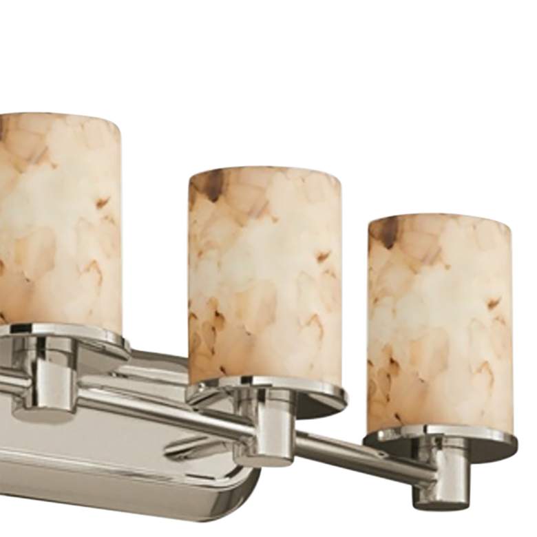 Image 2 Alabaster Rocks Rondo 43 3/4"W Brushed Nickel LED 6-Light Bath Light more views