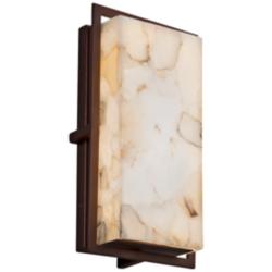 Alabaster Rocks!&trade; Avalon 12&quot;H Bronze LED Outdoor Wall Light