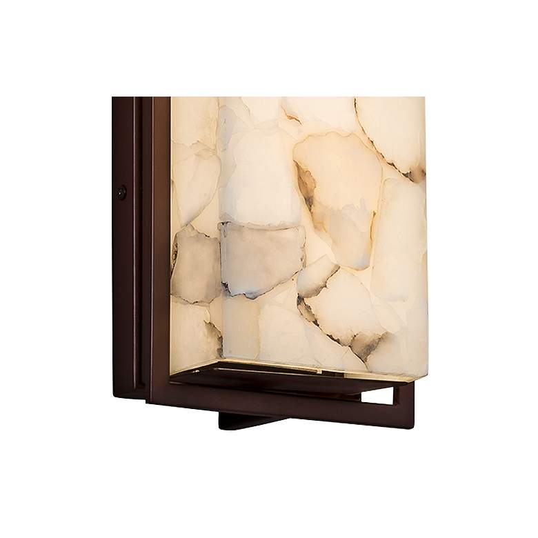 Image 2 Alabaster Rocks!&trade; Avalon 18 inchH Bronze LED Outdoor Wall Light more views