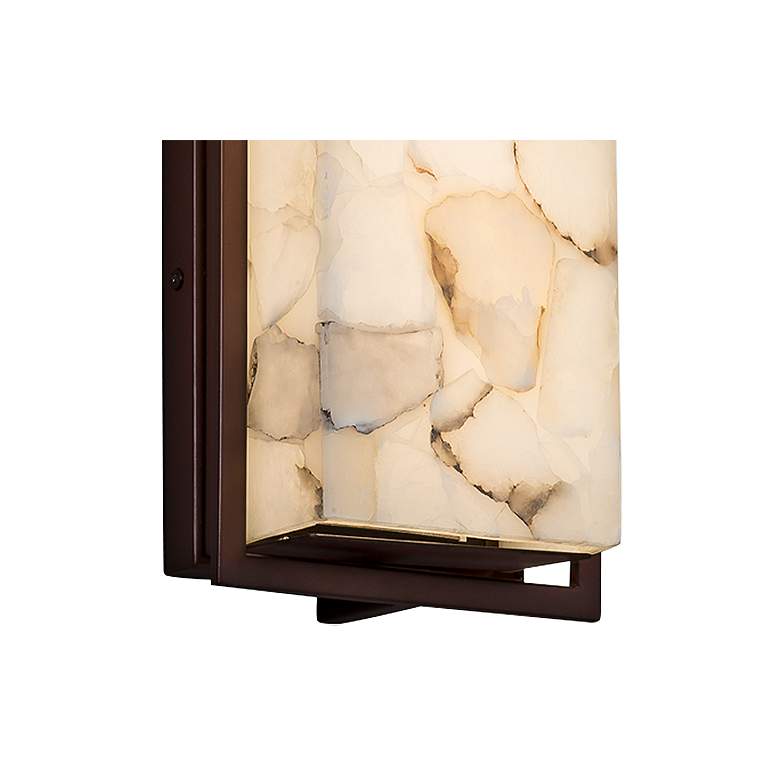 Image 2 Alabaster Rocks!™ Avalon 18"H Bronze LED Outdoor Wall Light more views