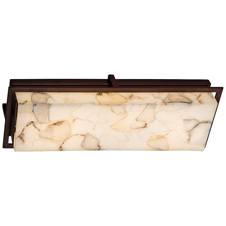 Image 3 Alabaster Rocks!&trade; Avalon 18 inchH Bronze LED Outdoor Wall Light more views