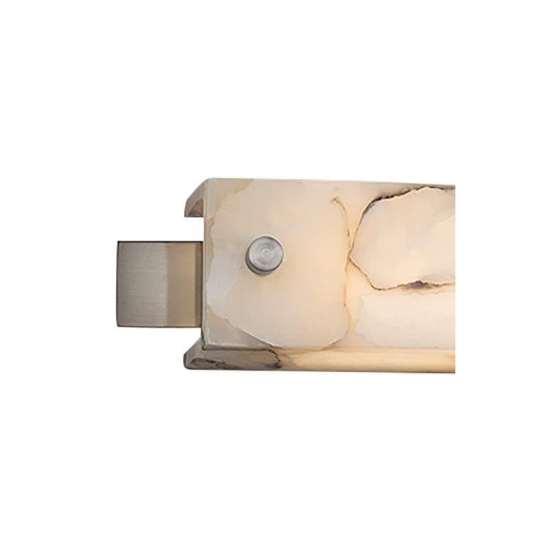 Image 2 Alabaster Rocks!™ Edge 23"W Brushed Nickel LED Bath Light more views
