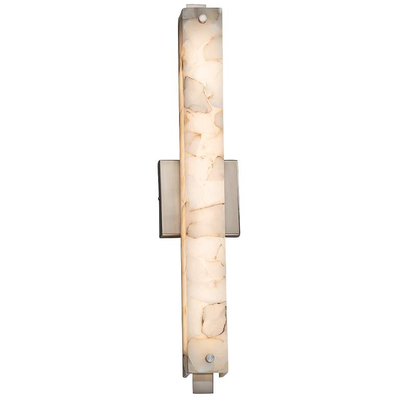 Image 3 Alabaster Rocks!™ Edge 23"W Brushed Nickel LED Bath Light more views