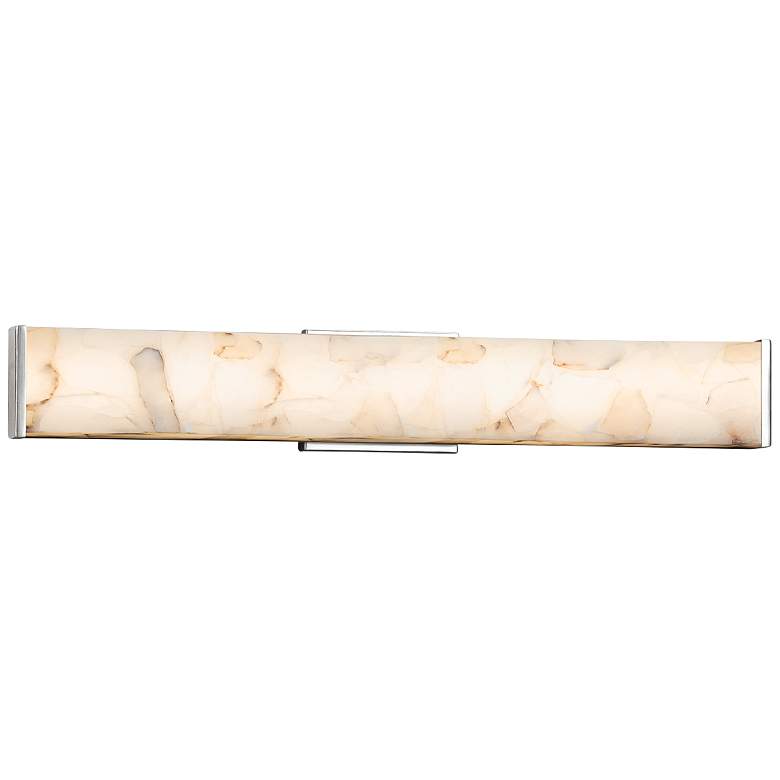 Image 1 Alabaster Rocks!™ Latitude 28 1/2"W Chrome LED Bath Light