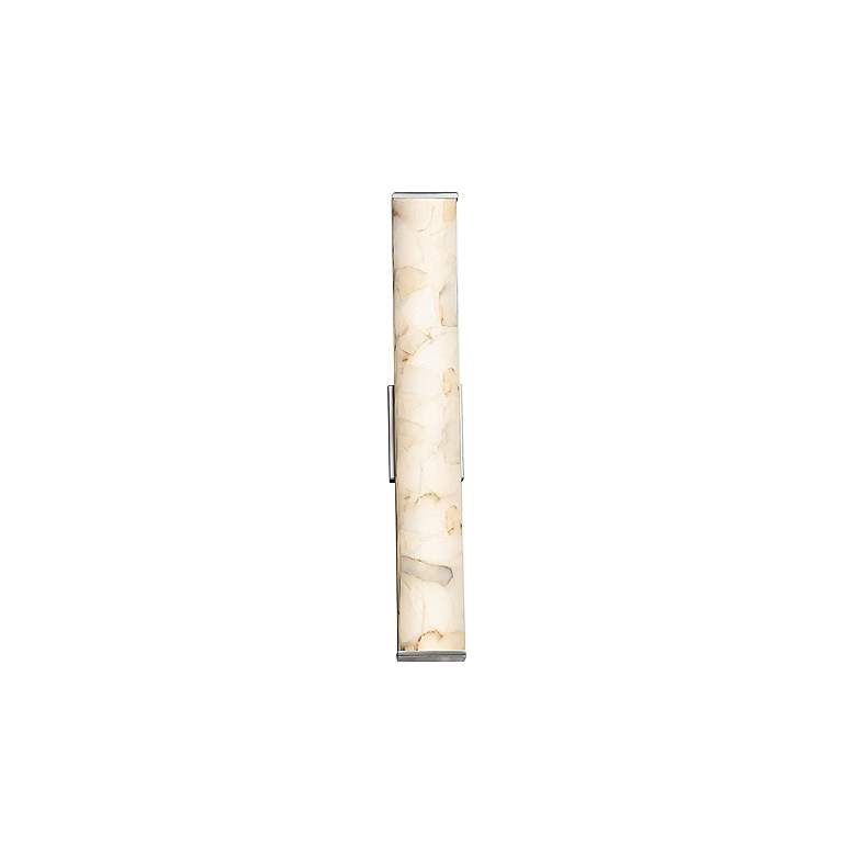 Image 3 Alabaster Rocks!™ Latitude 28 1/2"W Nickel LED Bath Light more views