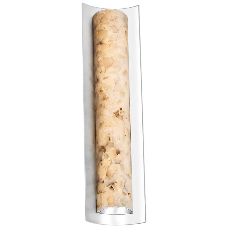 Image 3 Alabaster Rocks!™ Lineate 21 1/2"W Chrome LED Bath Light more views