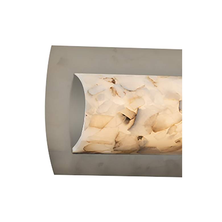 Image 2 Alabaster Rocks!™ Lineate 21 1/2"W Nickel LED Bath Light more views