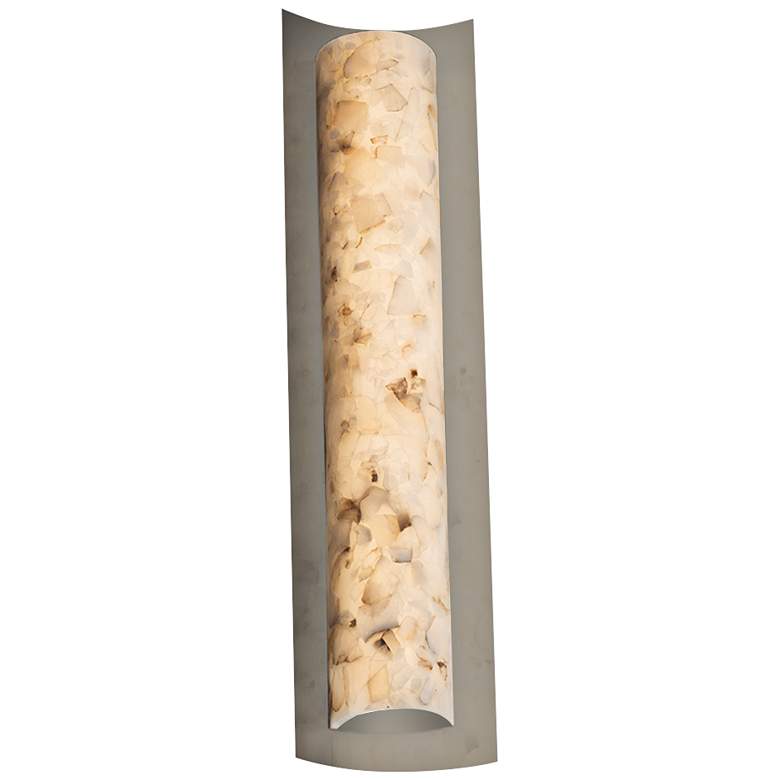 Image 3 Alabaster Rocks!™ Lineate 21 1/2"W Nickel LED Bath Light more views