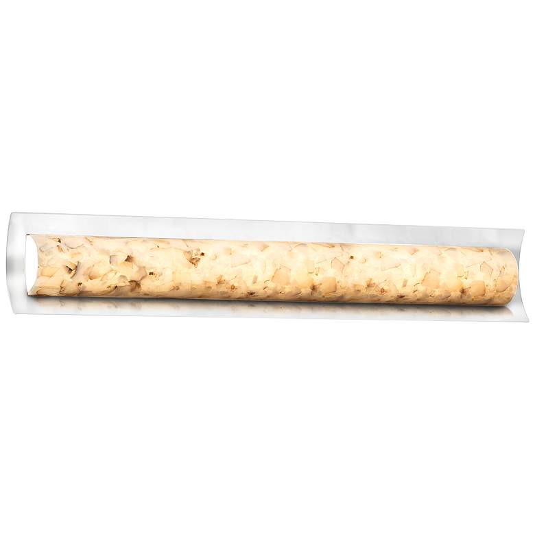 Image 1 Alabaster Rocks!™ Lineate 30" Wide Chrome LED Bath Light