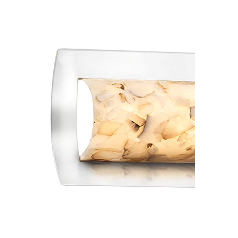 Image 2 Alabaster Rocks!™ Lineate 30" Wide Chrome LED Bath Light more views