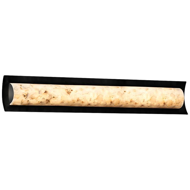 Image 1 Alabaster Rocks!™ Lineate 30"W Matte Black LED Bath Light