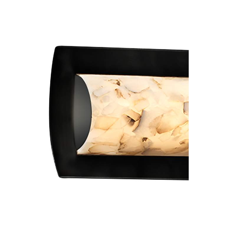 Image 2 Alabaster Rocks!™ Lineate 30"W Matte Black LED Bath Light more views