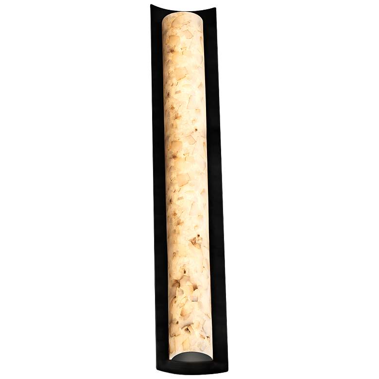 Image 3 Alabaster Rocks!™ Lineate 30"W Matte Black LED Bath Light more views