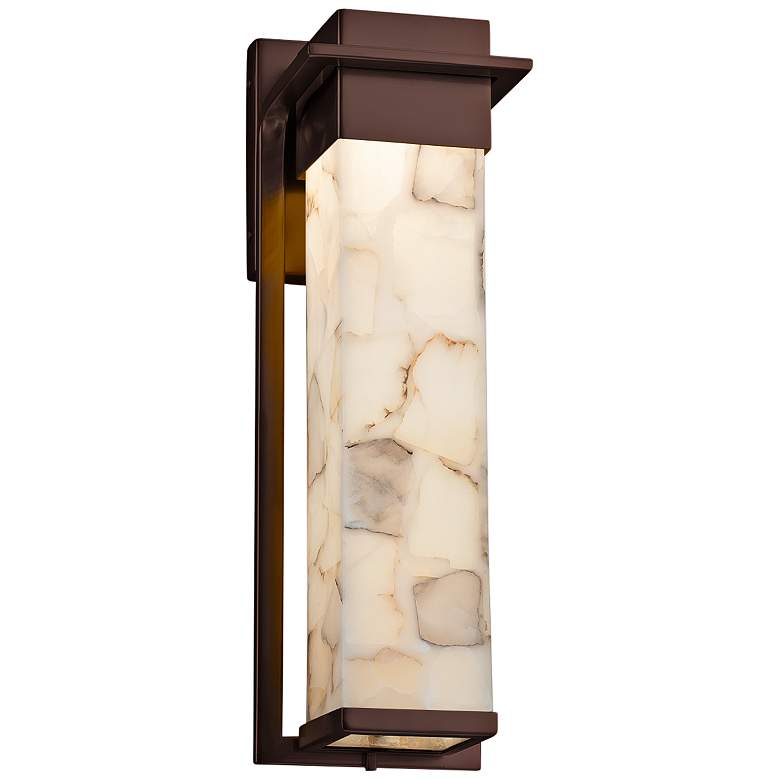 Image 1 Alabaster Rocks!™ Pacific 16 1/2"H LED Outdoor Wall Light