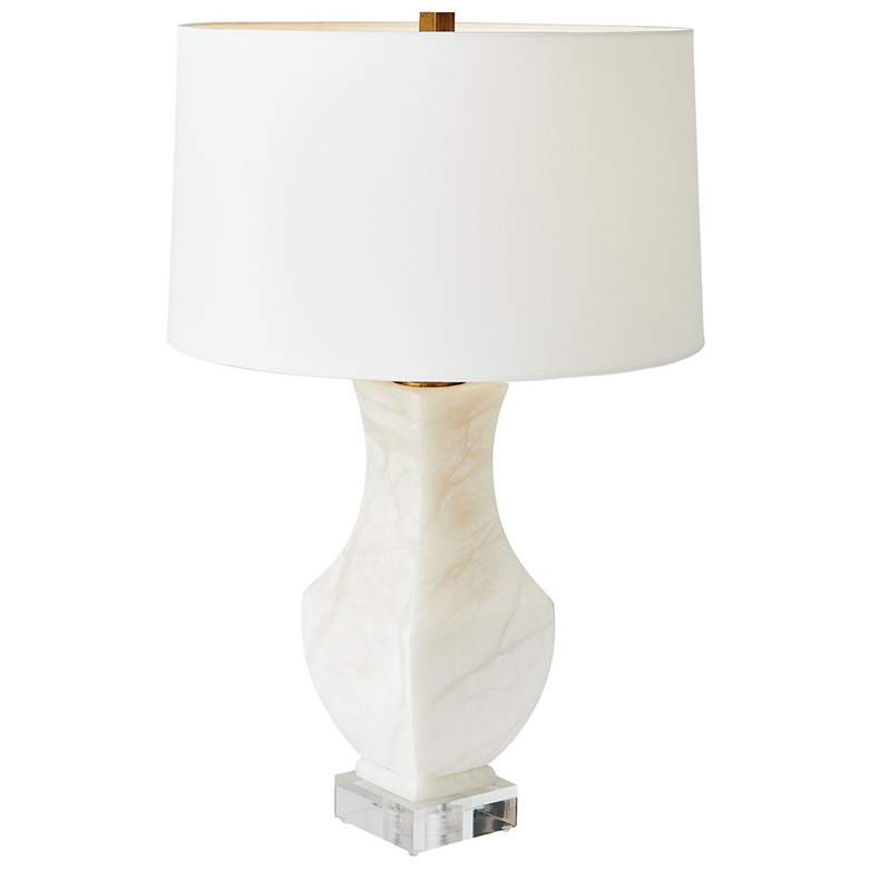 Image 1 Alabaster Square Urn Lamp