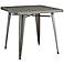 Alacrity 32" Wide Gunmetal Gray Square Metal Dining Table