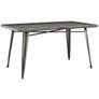 Alacrity 59 1/2" Wide Gunmetal Gray Rectangular Dining Table