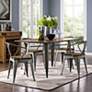 Alacrity 59" Wide Brown and Gray Rectangular Dining Table