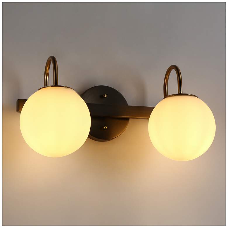 Image 4 Aladarimo 2-Light Opal Glass Bath Vanity Light more views