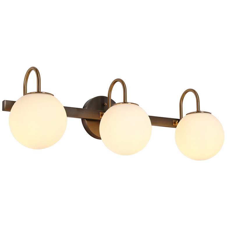 Image 1 Aladarimo 3-Light Opal Glass Bath Vanity Light
