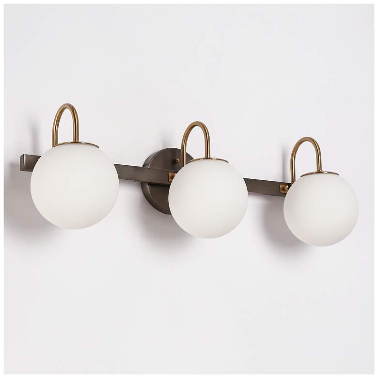 Image 3 Aladarimo 3-Light Opal Glass Bath Vanity Light more views