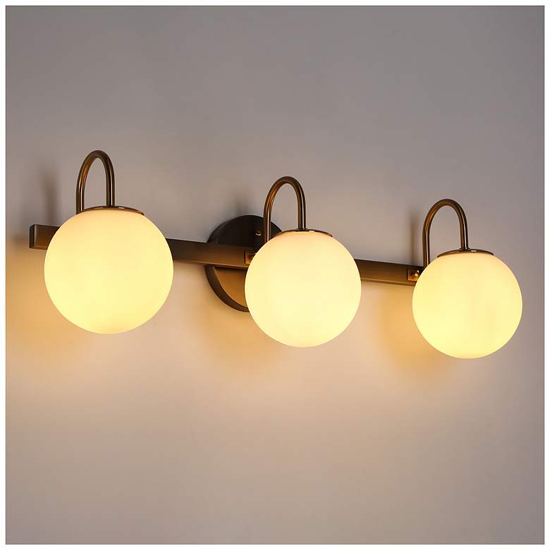 Image 4 Aladarimo 3-Light Opal Glass Bath Vanity Light more views