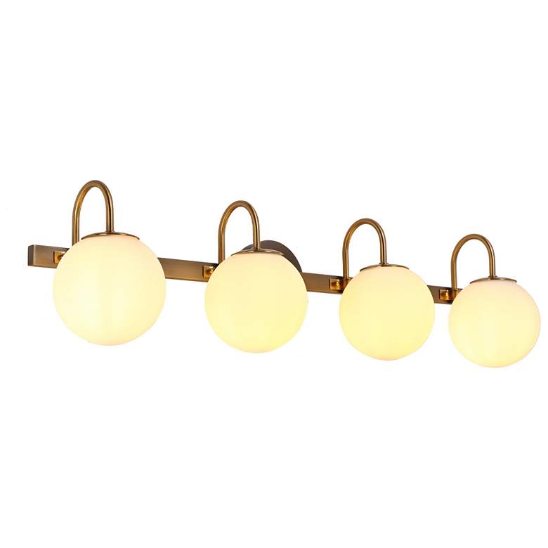 Image 1 Aladarimo 4-Light Opal Glass Bath Vanity Light