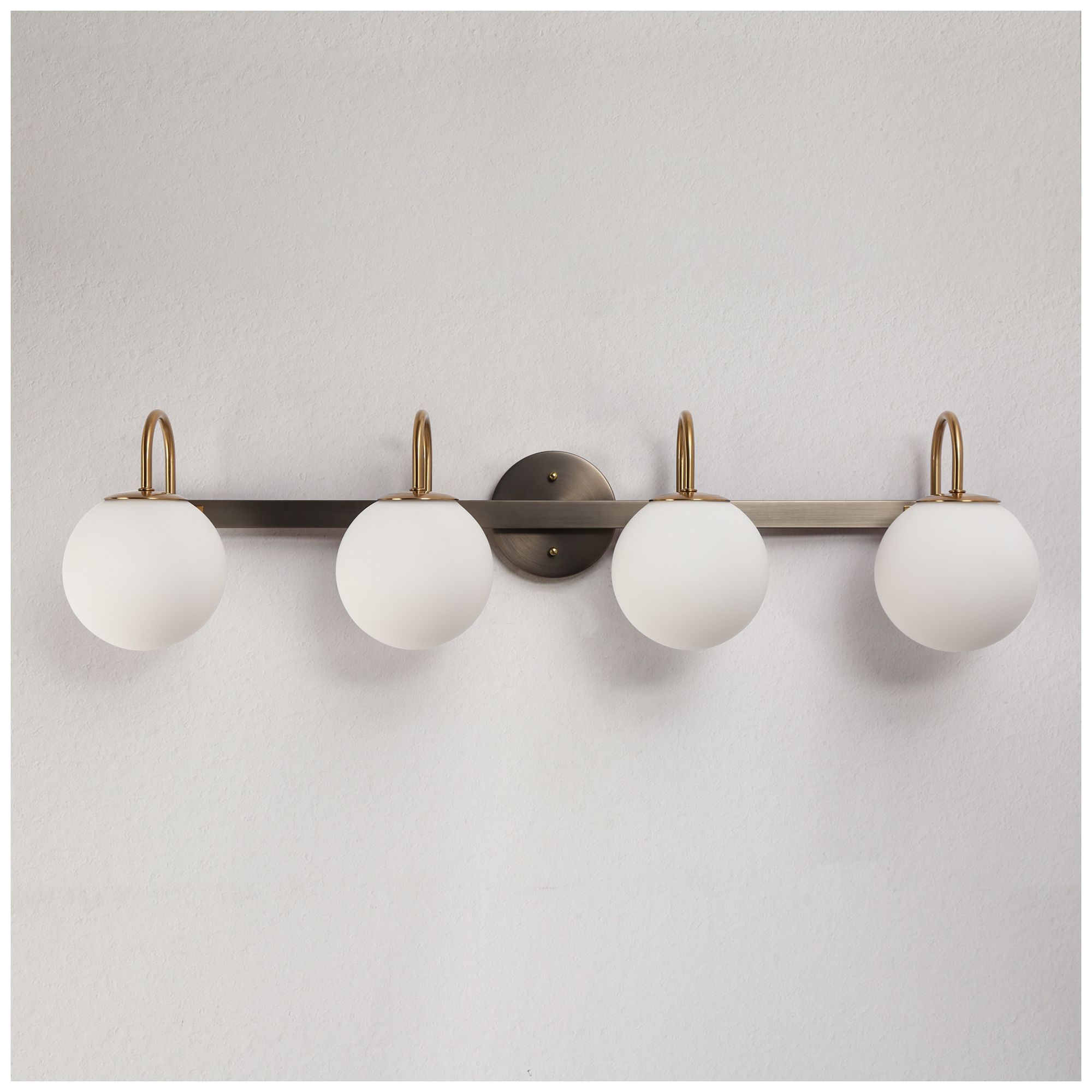 Image 3 Aladarimo 4-Light Opal Glass Bath Vanity Light more views