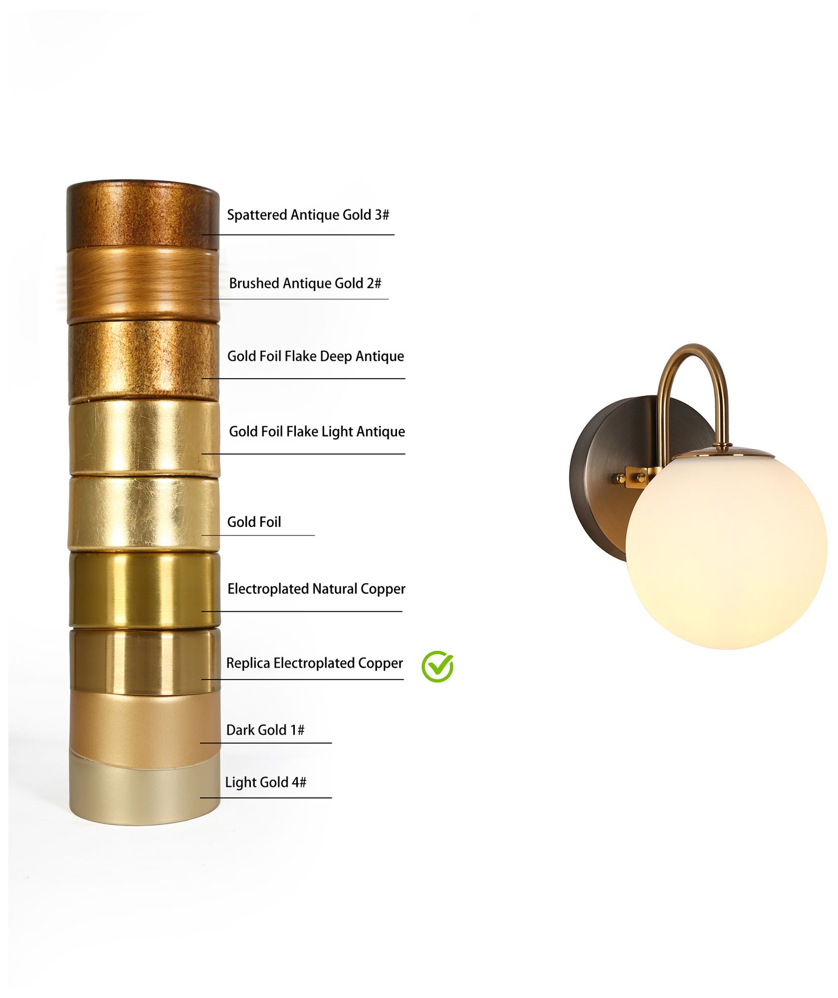 Image 6 Aladarimo 5.3" Wide Opal Ord Glass 1-Light Bathroom Vanity Light more views